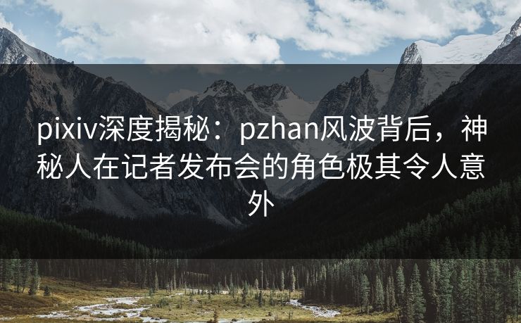 pixiv深度揭秘：pzhan风波背后，神秘人在记者发布会的角色极其令人意外