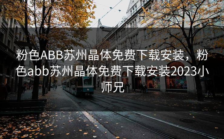 粉色ABB苏州晶体免费下载安装,粉色abb苏州晶体免费下载安装2023小师兄